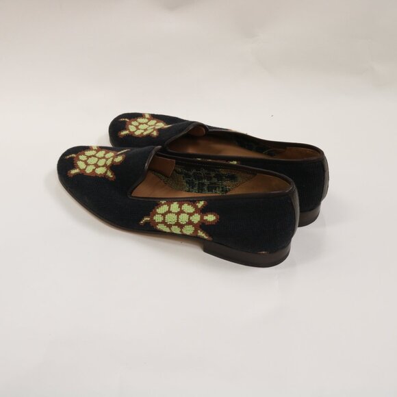 NEW Limited Edition Stubbs & Wootton Needlepoint Size 7 Turtle Slippers - Picture 5 of 8